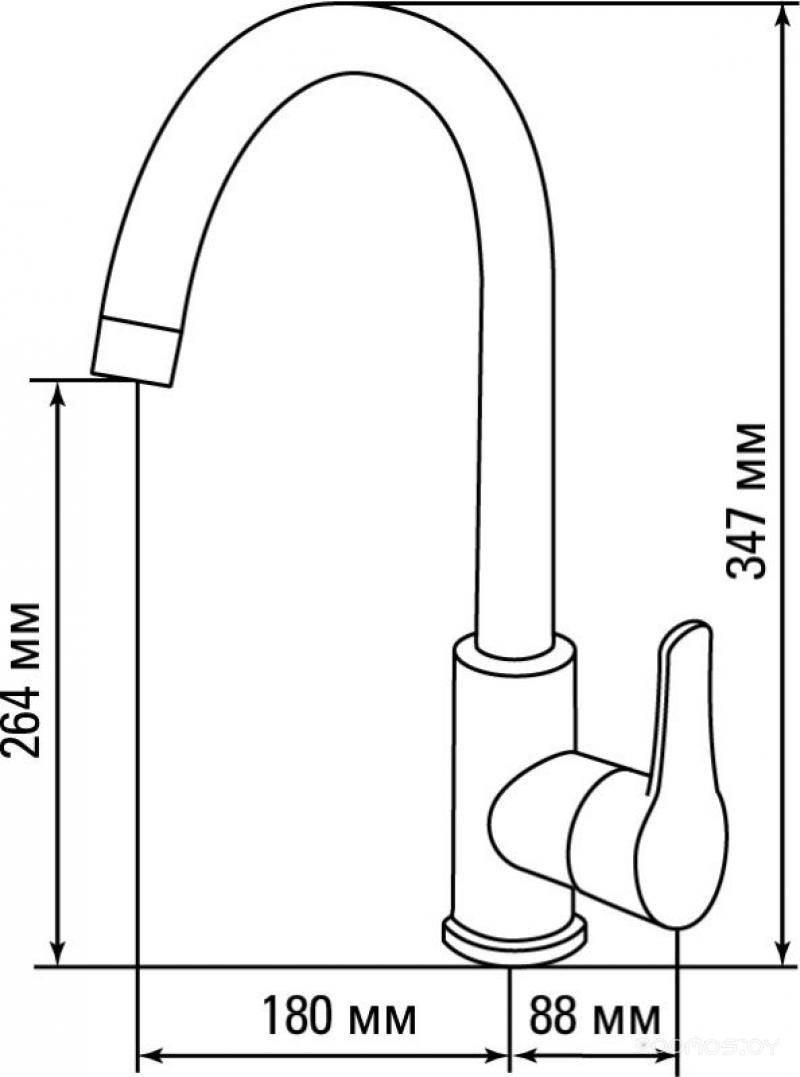 Мойка кухонная Berge BR-7603 + смеситель GR-3505 (серый/базальт), фото 2