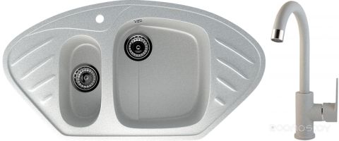 Мойка кухонная Berge BR-9550 + GR-3505 (Серый/Базальт)