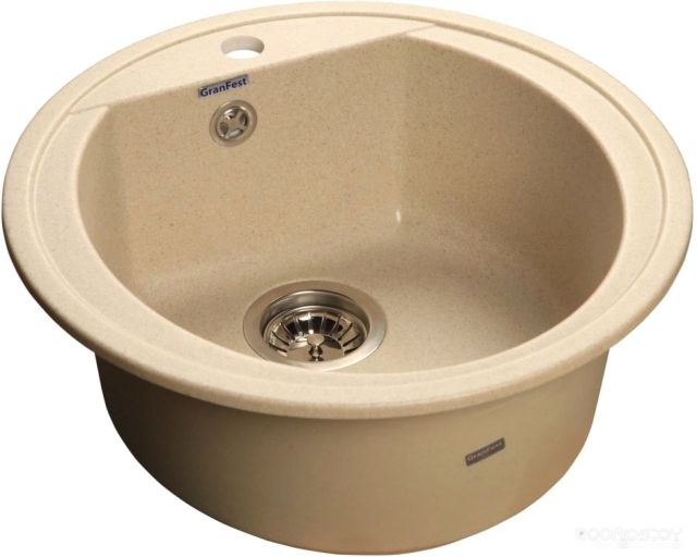 Кухонная мойка GranFest GF-R-L-500 (бежевый), фото 1
