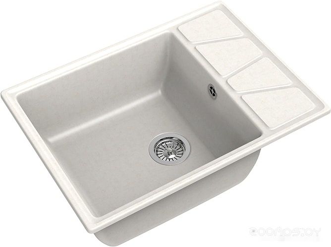 Кухонная мойка GranFest GF-V-680L (белый), фото 1