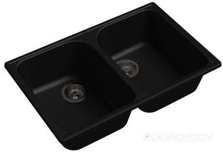 Врезная кухонная мойка GranFest Quarz GF-Z15 (Black), фото 1