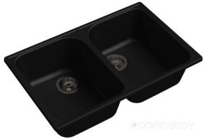 Врезная кухонная мойка GranFest Quarz GF-Z15 (Black)
