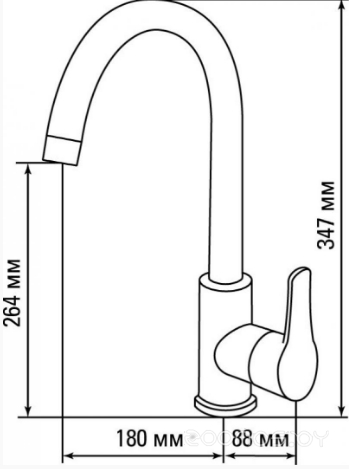 Кухонная мойка Granula GR-4801 + смеситель 35-05 (Графит/Пирит), фото 2