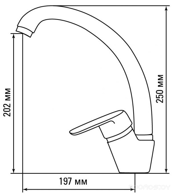 Кухонная мойка Granula 4801 + смеситель GR-4003 (эспрессо), фото 4