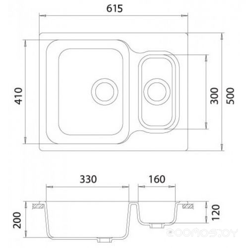 Кухонная мойка GranFest Standart GF-S615K (Gray), фото 2