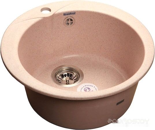 Кухонная мойка GranFest Rondo GF-R480 (светло-розовый), фото 1