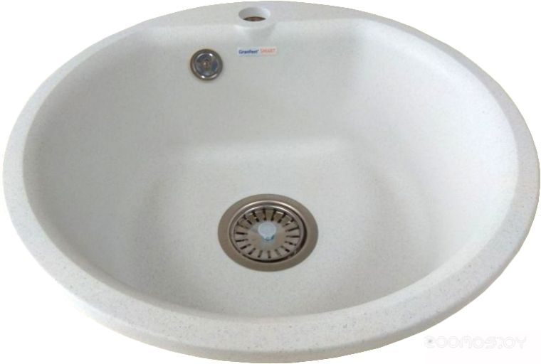 Кухонная мойка GranFest Smart GF-SM435 (White), фото 1