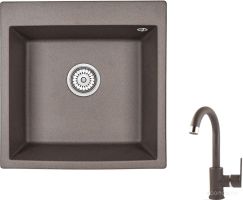 Кухонная мойка Granula GR-5102 + 35-05 (Espresso)