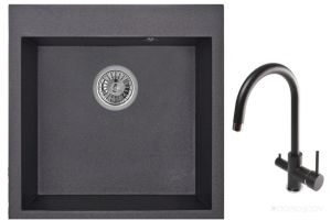 Кухонная мойка Granula GR-5102 + GR-3509L (Black)