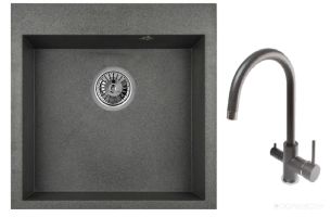 Кухонная мойка Granula GR-5102 + GR-3509L (Graphite)