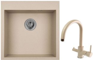 Кухонная мойка Granula GR-5102 + GR-3509L (Sandy)
