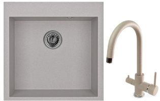 Кухонная мойка Granula GR-5102 + Spring 35-09L (Базальт)