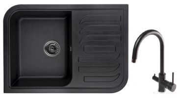 Кухонная мойка Granula GR-7001 + GR-3509L (Black)