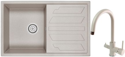 Кухонная мойка Granula GR-8002 + GR-3509L (Антик)