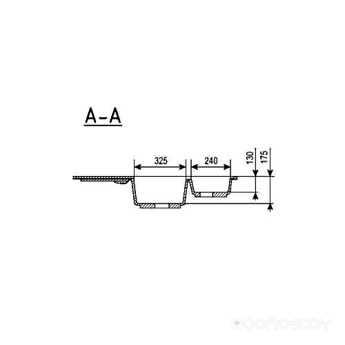 Врезная кухонная мойка Ulgran U-501 341 (МОЛОКО), фото 3