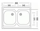 Кухонная мойка Ukinox Standart STM 800.600 20--6C 3C