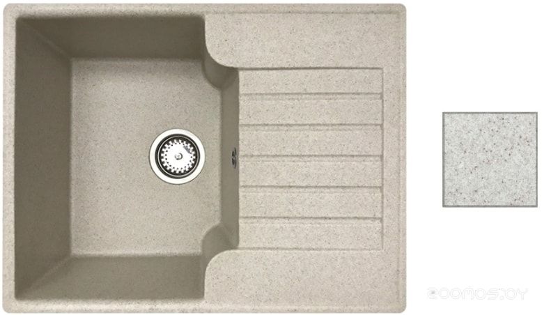 Кухонная мойка БелЭворс Compact L (Светло-Бежевый), фото 1
