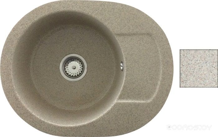 Кухонная мойка БелЭворс TOP R (Dark Beige), фото 1