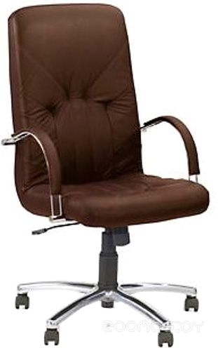 Офисное кресло Новый Стиль MANAGER steel chrome SP-B (коричневый)