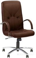 Офисное кресло Новый Стиль MANAGER steel chrome SP-B (коричневый)