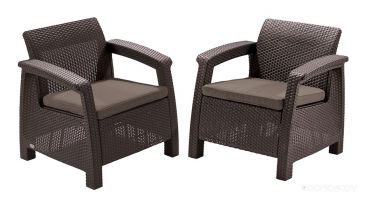 Кресло Keter Corfu Duo Set (коричневый) [17197993]