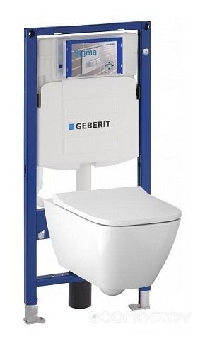 Унитаз Geberit Smyle Square 500.683.01.1 + 111.300.00.5, фото 1