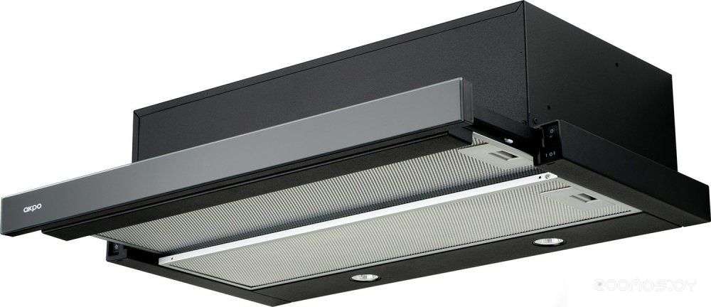 Вытяжка телескопическая AKPO Light Eco Glass 50 WK-7 (черное стекло)