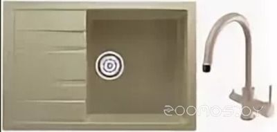 Кухонная мойка Berge BG-7603 + Spring 3509L (Песочный глянец-Классик)