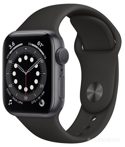 Умные часы Apple Watch Series 6 40 мм (Алюминий серый космос-Черный спортивный)