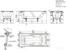 Ванна Универсал Нега-Б 150x70 (2 сорт, с ножками, без ручек)