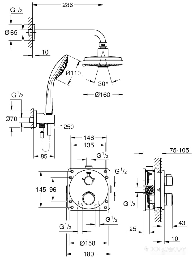 Душевая система Grohe Grohtherm 34735000, фото 2