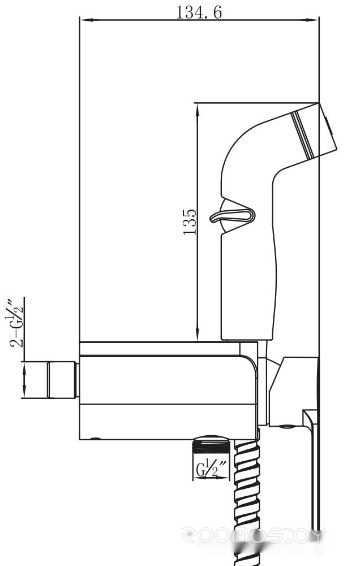 Гигиенический душ Lemark Solo LM7168CW, фото 2