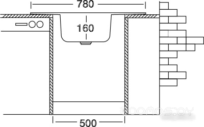 Кухонная мойка Kromevye EC 324 D, фото 3