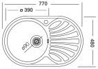 Кухонная мойка Kromevye Rondo EX 159 D