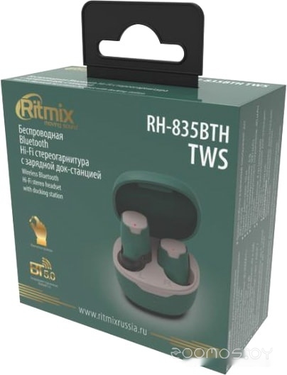 Наушники Ritmix RH-835BTH TWS (зеленый), фото 2