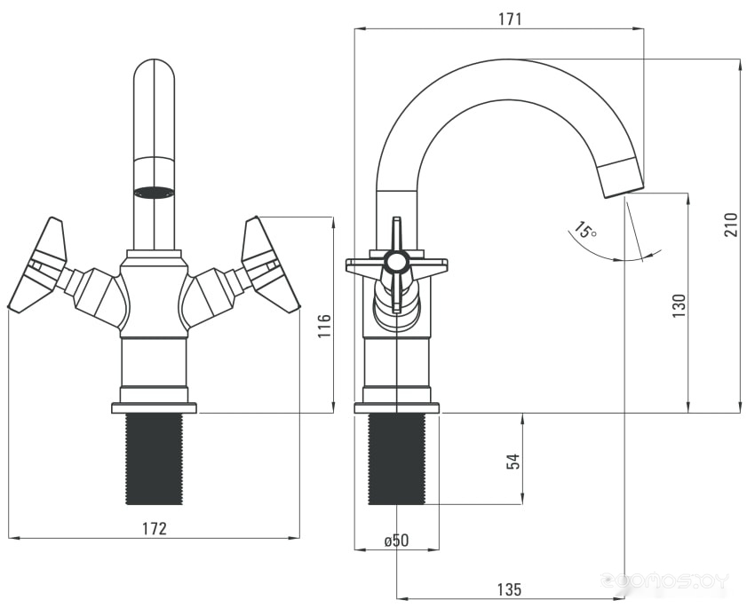 Смеситель Deante Temisto Nero BQT N21D, фото 8
