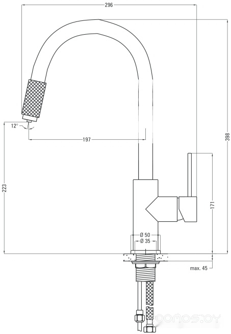 Смеситель Deante Aster BCA B64M, фото 2