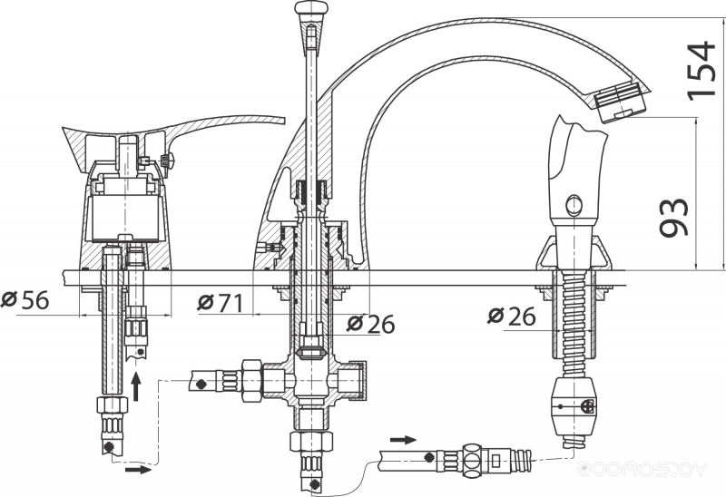 Смеситель Ferro Padwa BTP11A, фото 2