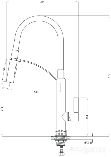 Смеситель Deante Gerbera BGB W720, фото 2