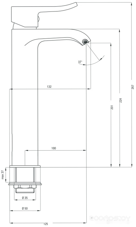 Смеситель Deante Werbena BCW 021K, фото 3