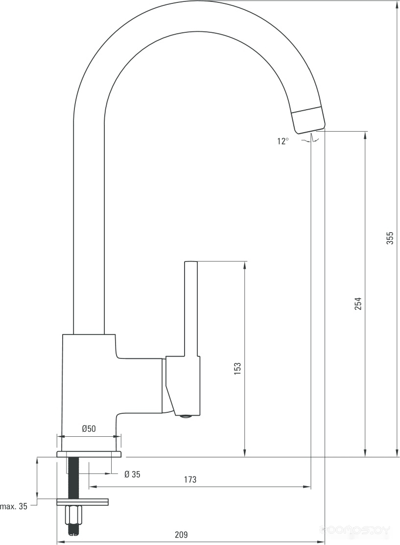 Смеситель Deante Aster BCA 062M, фото 2