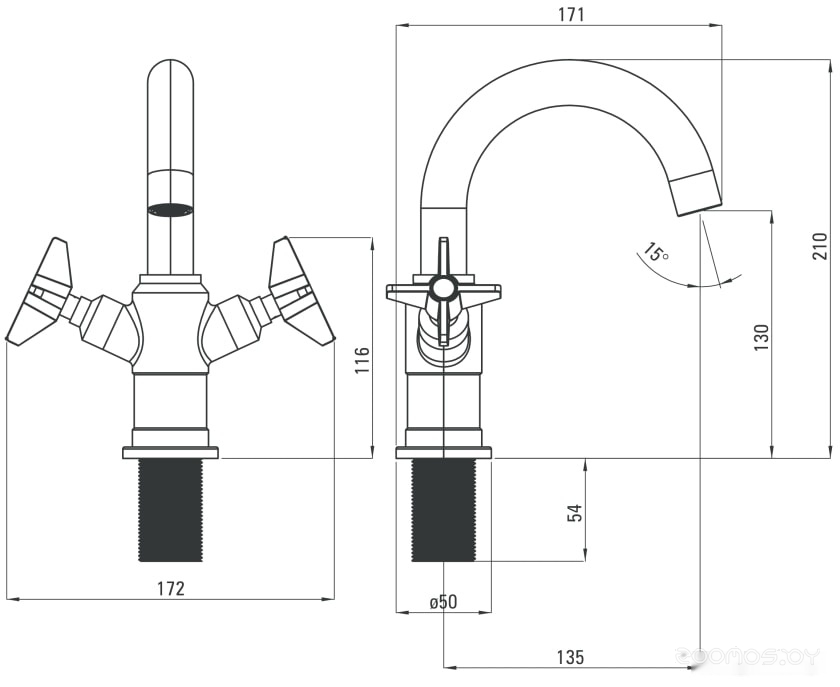 Смеситель Deante Temisto BQT M21D, фото 7
