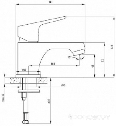 Смеситель Deante Chaber BGLB010M, фото 4