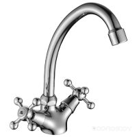 Смеситель для кухни (мойки) DecoRoom DR49028 двухрычажный хром