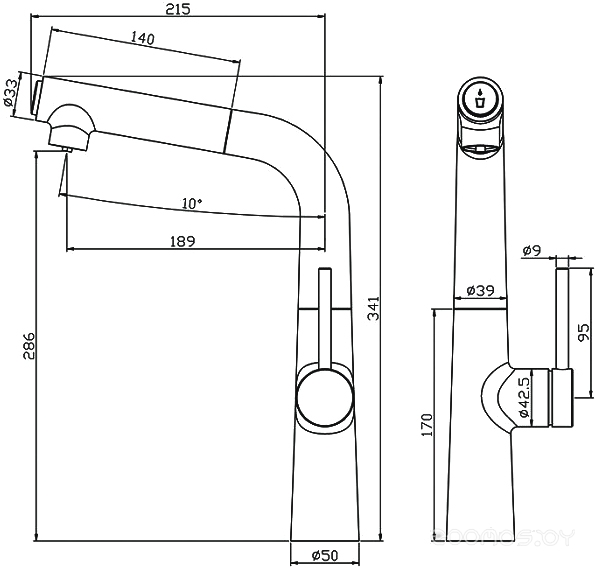 Смеситель IDDIS Pure PURSBFBi05, фото 3