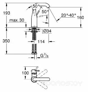 Смеситель Grohe Essence+ 23463001, фото 2