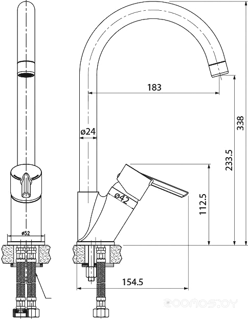Смеситель IDDIS Kitchen Line K11SB0JI05, фото 4
