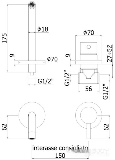 Смеситель Paffoni LIG006NO70, фото 2