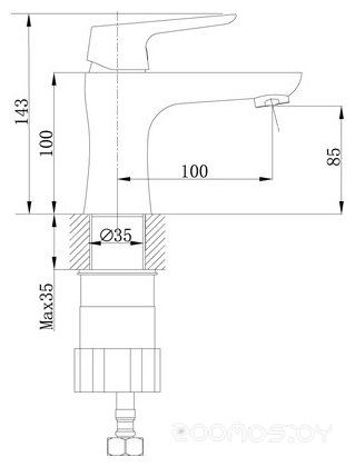 Смеситель Rossinka Silvermix RS36-11U, фото 2