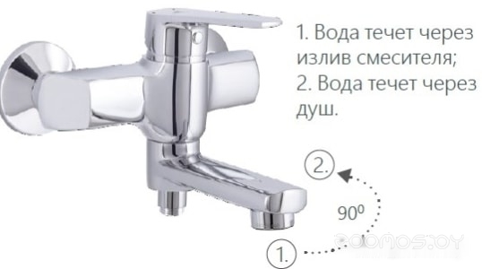 Смеситель Rubineta Deli-10 (SW) D10P08, фото 4